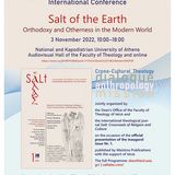 International Conference Salt of the Earth Orthodoxy and Otherness in the Modern World - Thursday 3 November 2022 Audiovisual Hall - Faculty of Theology 